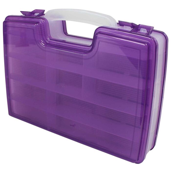 Purple Fishing Compact Plastic Tackle Box Kids Storage