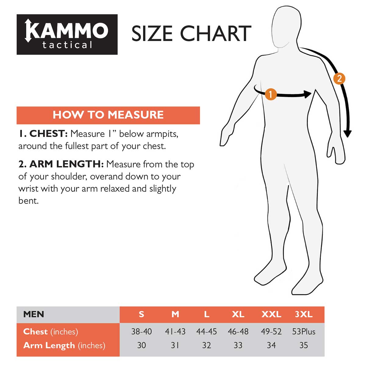 kammo winchester sizes